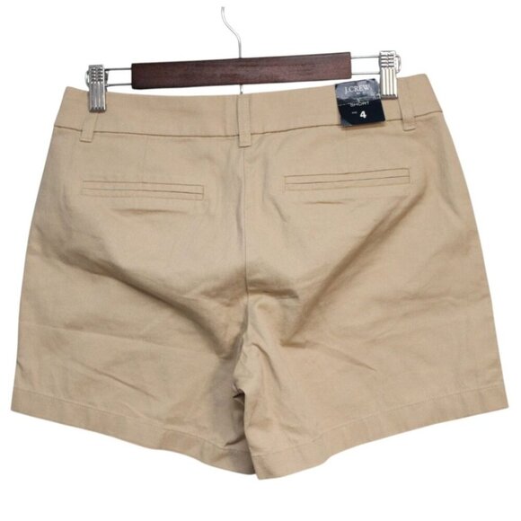 NWT J Crew Factory Chino Shorts Size 4 Tan Khaki Preppy Casual 100% Cotton - Picture 6 of 10